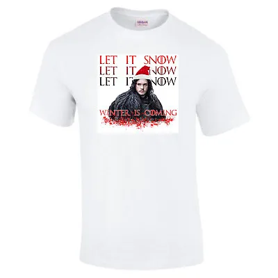 Buy Let It Jon Snow Game Of Thrones GOT Secret Santa Gift Christmas Xmas T-shirt • 11.95£