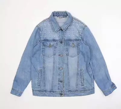 Buy Noisy May Womens Blue Jacket Size S Button • 8.50£