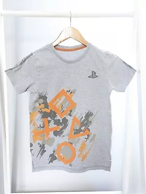 Buy Boys 10-11 Years Grey PLAYSTATION Short Sleeve Logo Top T-shirt Clothes Summer • 3£