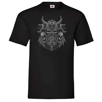 Buy Viking Skull With Ravens T-Shirt Birthday Gift • 13.99£