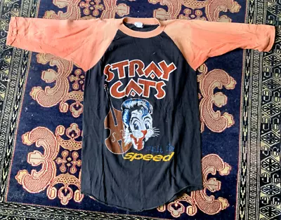 Buy Stray Cats Rare 1982 Farewell Concert Tour Single Stitch T-Shirt Brian Setzer • 78.93£