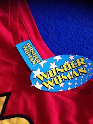 Buy Fire-engine Red : Wonder Woman T Shirt :  Sexy Halloween Party / Size 14(L) BNWT • 12.50£