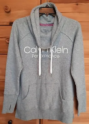 Buy Calvin Klein Womens Performance Hoodie Grey With Logo. Hoodie Size Small • 6.52£
