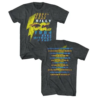 Buy Billy Idol 84 Rebel Yell Dates Eyes Without A Face Double Sided Adult T Shirt • 44.63£