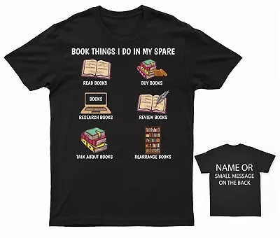 Buy Bibliophile's Leisure - Things I Do In My Spare Time Book Lover T-Shirt • 13.95£
