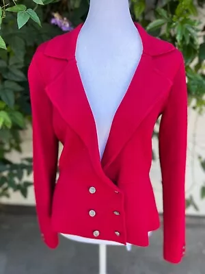 Buy Women's White House Black Market Red Sweater Jacket Size Small • 33.78£