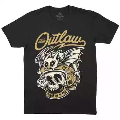 Buy Outlaw Mens T-Shirt Motorcycles Bone Biker Bat Garage Speed Racer D063 • 10.99£