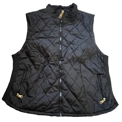 Buy Workshop Republic Clothing Puffer Jacket Womens 3X Plus Black Quilted Vest Goth • 32.30£