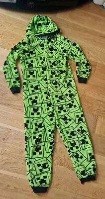 Buy Minecraft One-piece Pyjamas Kids Size 12 Year • 7.55£