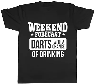 Buy Weekend Forecast Darts With A Chance Of Drinking Mens Womens Ladies T-Shirt Tee • 8.99£