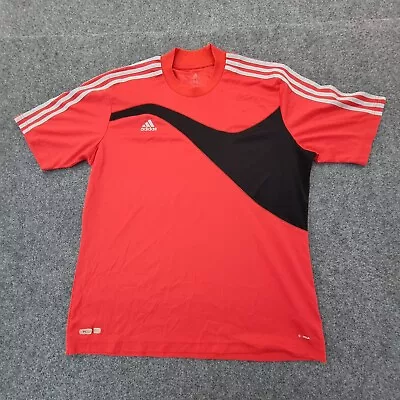 Buy Adidas Shirt Mens LARGE Red Gym Predator Sports Lightweight TShirt Size L • 17.62£