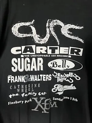 Buy The Cure - Vintage T Shirt - Finsbury Park June 1993 - Exc Condition - XL Size • 50£