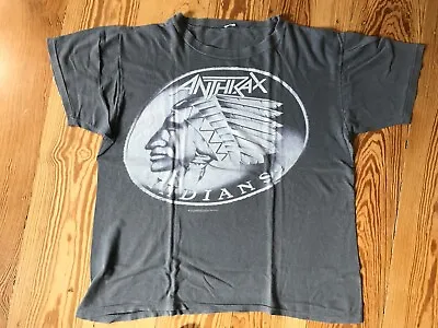 Buy Anthrax Indians Shirt 1987 Vintage Used • 6.42£