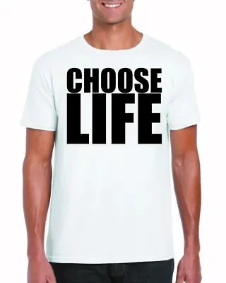 Buy Choose Life T Shirt Mens Wham George Michael White T-Shirt Retro 80s T Shirts • 9.99£