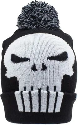 Buy Marvel Comics Punisher - Skull (Beanie Pom) Mütze Black • 17.33£