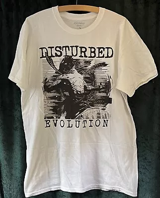Buy Disturbed 2018 Evolution Heavy Metal Band T Shirt Sz L • 15£