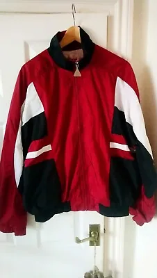 Buy Vintage Wilson Red, White And Black Sports Jacket Size M, Retro, • 12£