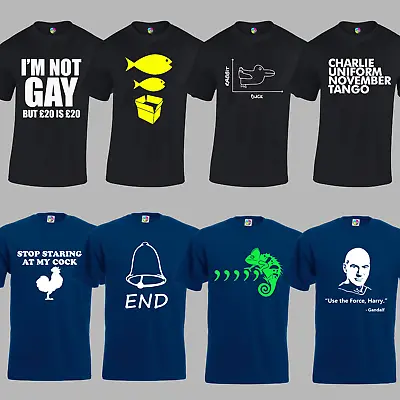 Buy Funny T Shirts Mens Joke Designs Gift Sarcastic Rude Present Dad Husband New • 7.99£
