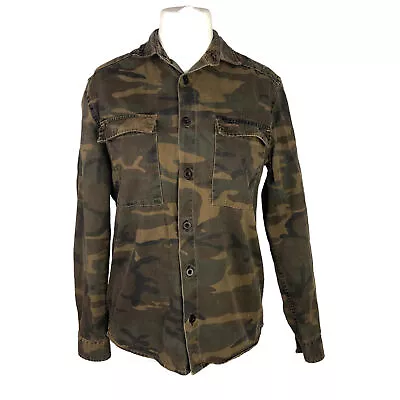 Buy ASOS Ladies Denim Camo Jacket Green Sz Small Camouflage Coat Casual Lightweight • 17.95£