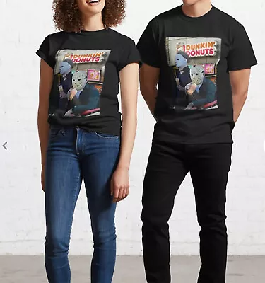 Buy Funny Halloween Tee Jason And Michael Shirt Michael Myers Jason Voorhees T-Shirt • 6.69£