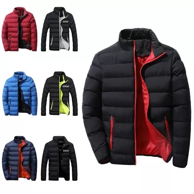 Buy Mens Winter Warm Quilted Parka Down Jacket Padded Bubble Puffer Zipper Coats • 18.49£
