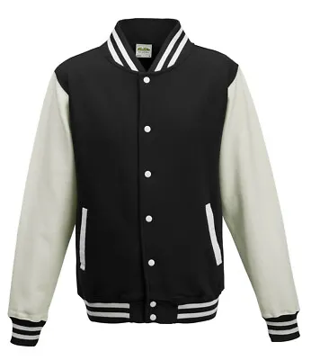 Buy JUST HOODS Unisex Varsity Baseball Casual Fashion American Letterman Jackets  • 21.38£