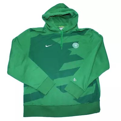 Buy Vintage Nike CELTIC FOOTBALL CLUB Hoodie Green Y2k Soccer Scotland Jumper Large • 9.99£