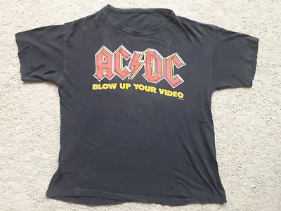 Buy AC/DC Blow Up Your Video Vintage 1988 World Tour T Shirt Black L LP Motorhead 88 • 149£