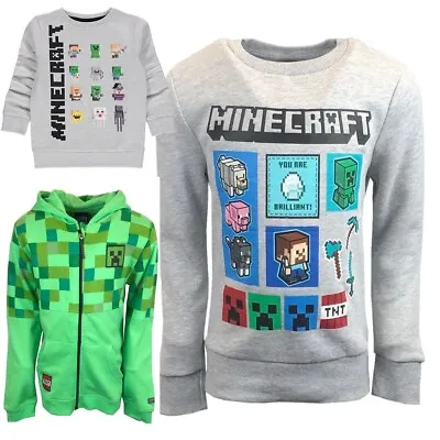 Buy Boys Girls Kids Minecraft Gamer Jumper Sweatshirt Hoody Hoodie Age 4 - 14 Years • 11.99£