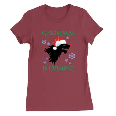 Buy Christmas Is Coming Womens T-Shirt Funny Parody Game Of Thrones Winter Gift • 9.49£