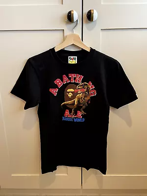 Buy BAPE X Jurassic World Collab A Bathing Ape  Black Tee T-shirt Size S Small • 45£