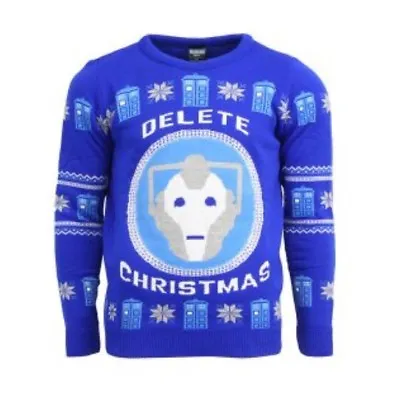 Buy Medium (UK) Doctor Who Cyberman Christmas Xmas Jumper Sweater By Numskull BBC Dr • 33.99£