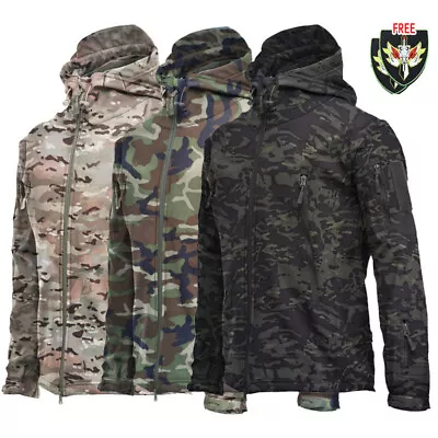 Buy Waterproof Outdoor Mens Jacket Hooded Warm Combat Tactical Coat Tops • 19.99£