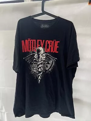 Buy Motley Crue Black Red Dr Feelgood Band T-Shirt 2XL XXL • 24.99£