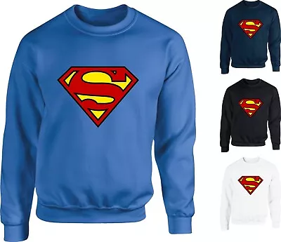 Buy Superman Super Hero Character Vintage Jumper Movie Lovers Gift For Kids Xmas Top • 17.99£