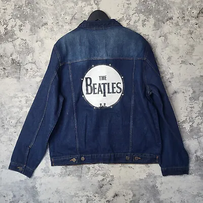 Buy The Beatles Denim Jacket Mens XL Band Logo Merch New Official Blue Rock Unisex  • 54.95£