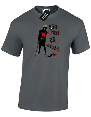 Buy Tis But A Scratch Mens T Shirt Funny Comedy Black Knight Retro Classic Film • 8.99£