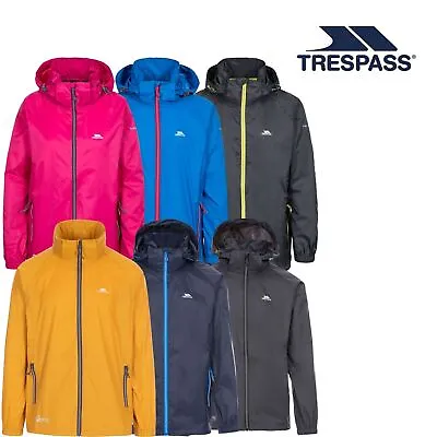 Buy Trespass Waterproof Jacket Men Women Packaway Rain Coat With Hood Qikpac X • 29.99£