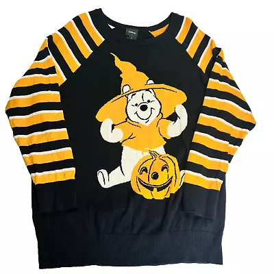 Buy Winnie The Pooh Witch Sweater Black & Orange Pullover Disney Torrid 2, 2X, 18-20 • 27£