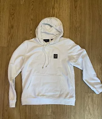 Buy BELSTAFF Patch Hoodie White - Large - Rare • 99.99£