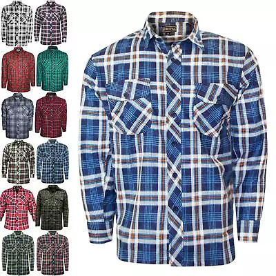 Buy Mens Padded Lumber Jack Shirt Check Thick Quilted Warm Fleece Lined Worker Tops • 17.79£