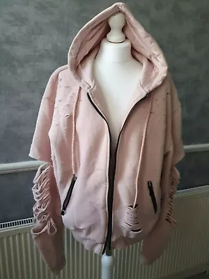 Buy SIXTH JUNE Light Pink Hoodie UNISEX Man M Woman XL XXL Oversized No Zip Open • 15.99£