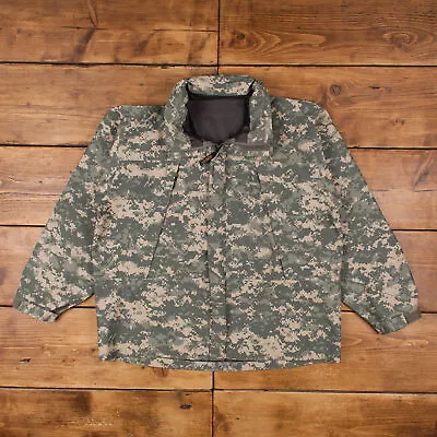 Buy Vintage Military Jacket L Tactical Pixel Camo Camouflage Green Zip Hook & Loop • 49.99£