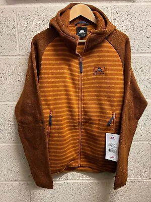 Buy Mountain Equipemnt Dark Days Orange Stripped Mens Hooded Jacket Large • 40£