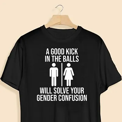 Buy A Good Kick In The Balls Men's T-Shirt Funny Humor Sarcastic Gift Nuts Tee Shirt • 10.99£