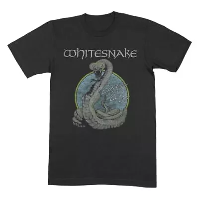 Buy Whitesnake - Circle Snake Unisex Black T-Shirt Medium - Medium - Uni - K777z • 15.57£
