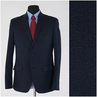 Buy Mens Navy Blue Blazer 40R UK Size ARROW Dotted Wool Sport Coat Jacket • 47.99£