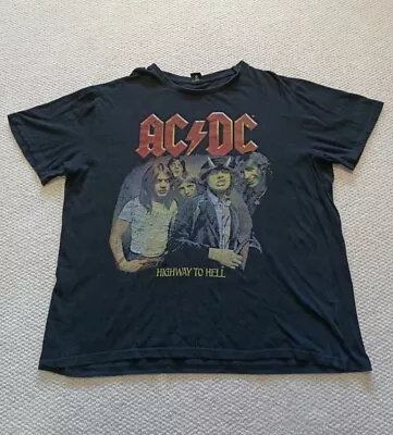 Buy ACDC T-Shirt Mens 3XL Black Highway To Hell Short Sleeve Rock Band Tee • 12.53£