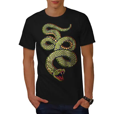 Buy Wellcoda Cobra Snake Animal Mens T-shirt, Poison Graphic Design Printed Tee • 15.99£