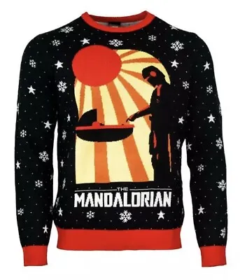 Buy Small (UK) Star Wars The Mandalorian Christmas Xmas Jumper Sweater By Numskull • 33.99£